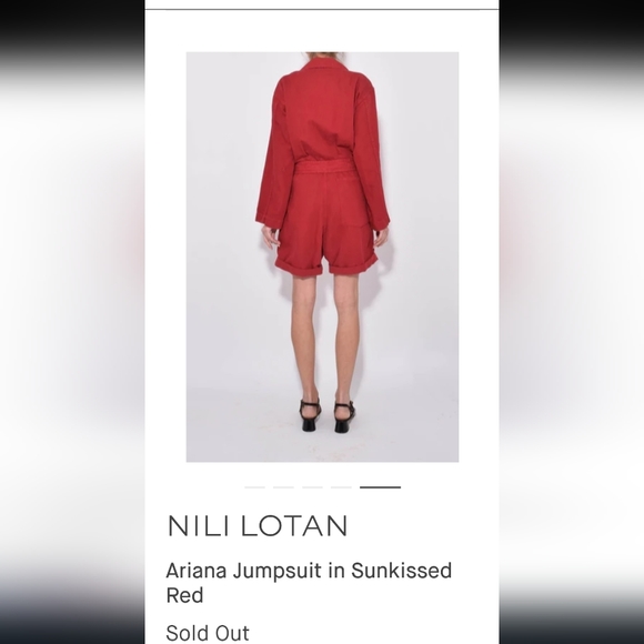 NILI LOTAN ARIANA JUMPSUIT IN SUNKISSED RED - Picture 5 of 12